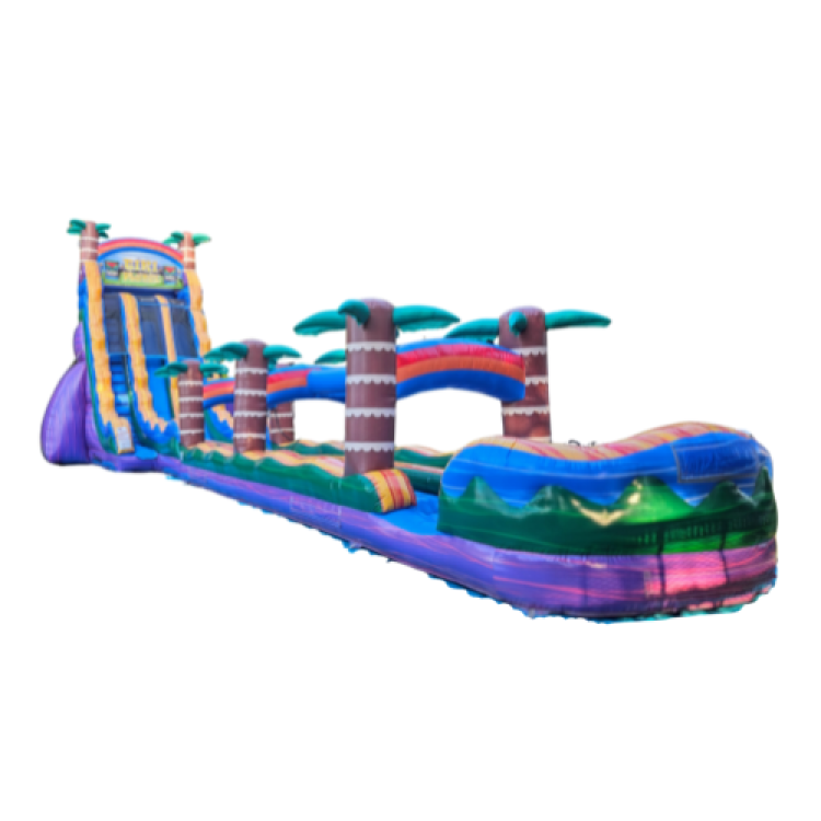 27ft Tiki Plunge Dual Lane with Slip n Slide